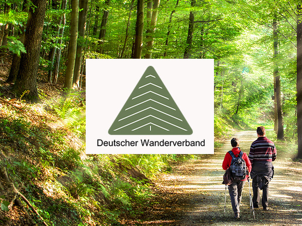 Logo Deutscher Wanderverband, Hintergrundbild: eyetronic - stock.adobe.com